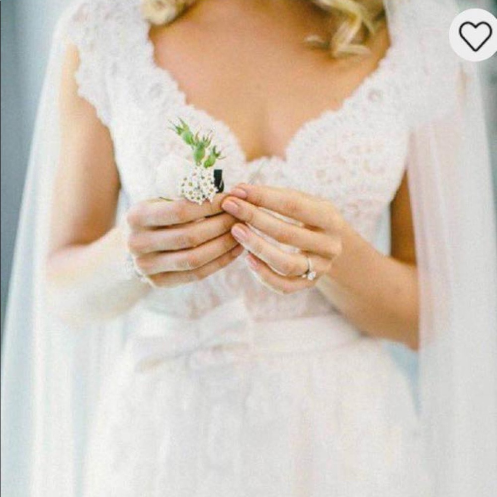 Simple white wedding dress